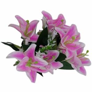 Bukiet sztucznych różowych lilii