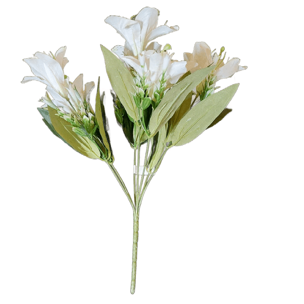 Bukiet sztucznych białych lilii - obrazek 2