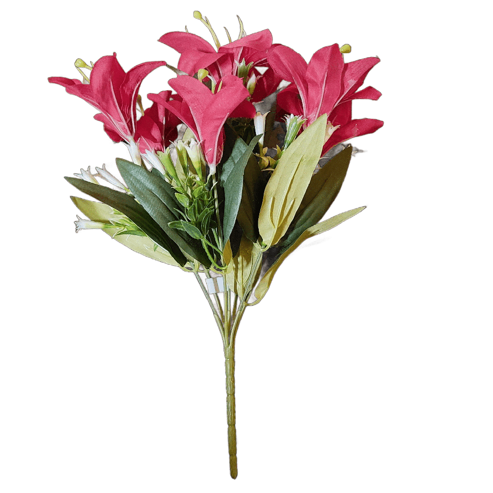 Bukiet sztucznych czerwonych lilii - obrazek 2