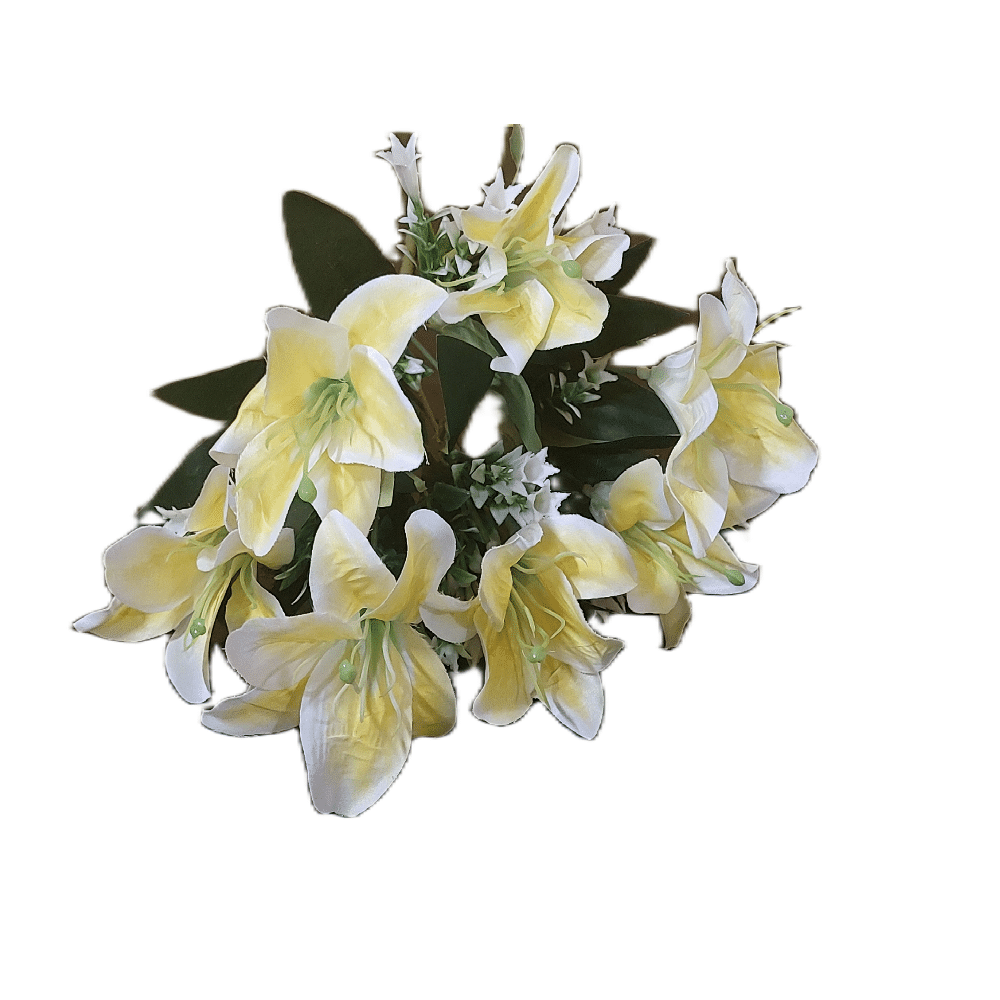 Bukiet sztucznych żółtych lilii