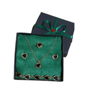 Zestaw sztucznej biżuterii z czarnym oczkiem